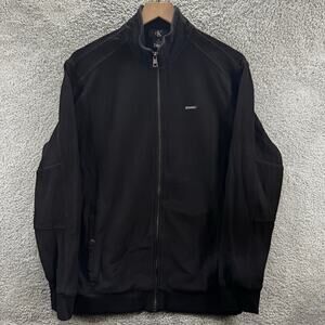 Calvin Klein Jacket Men's‎ Large Black Full-Zip Track Lightweight Casual